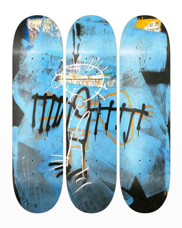 "Basquiat Untitled Angel" by Jean-Michel Basquiat Skateboard Wall Art, Set of 3